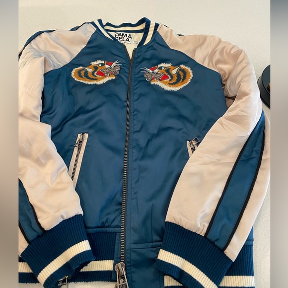 Great condition Pam & Gela rainbow tiger bomber jacket - Picture 1 of 7
